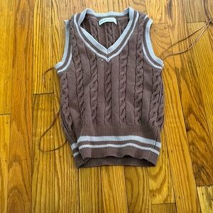 cute cropped sweater vest